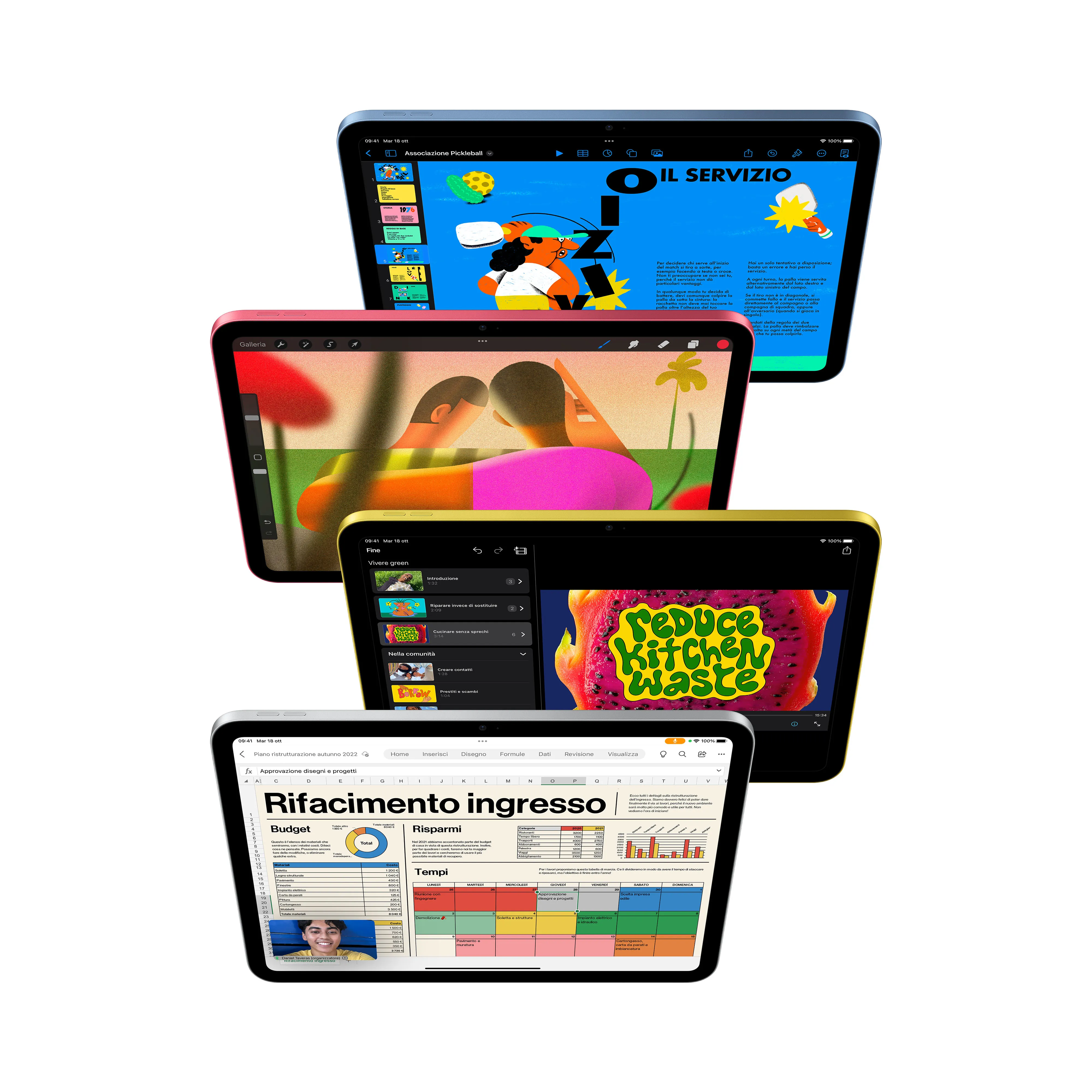 Apple iPad 10,9&quot; Wi-Fi 64 Gt -tabletti, Hopea (ilman laturia) (Refurbished: A)