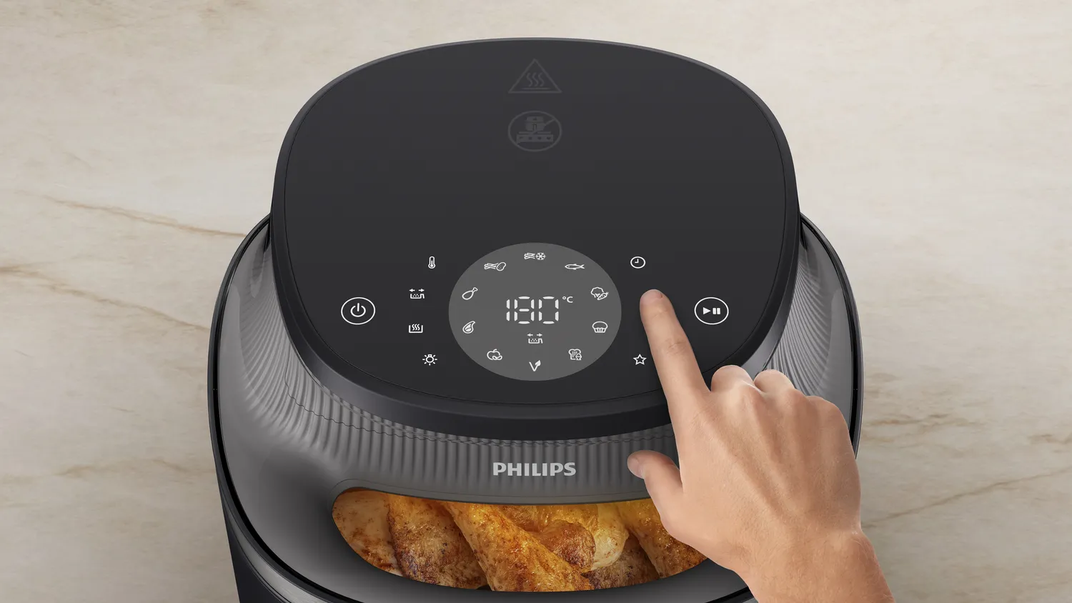 Philips 3000 Series Airfryer NA331/00, 6.2L, 1 kg, 1700W, air fryer, Black