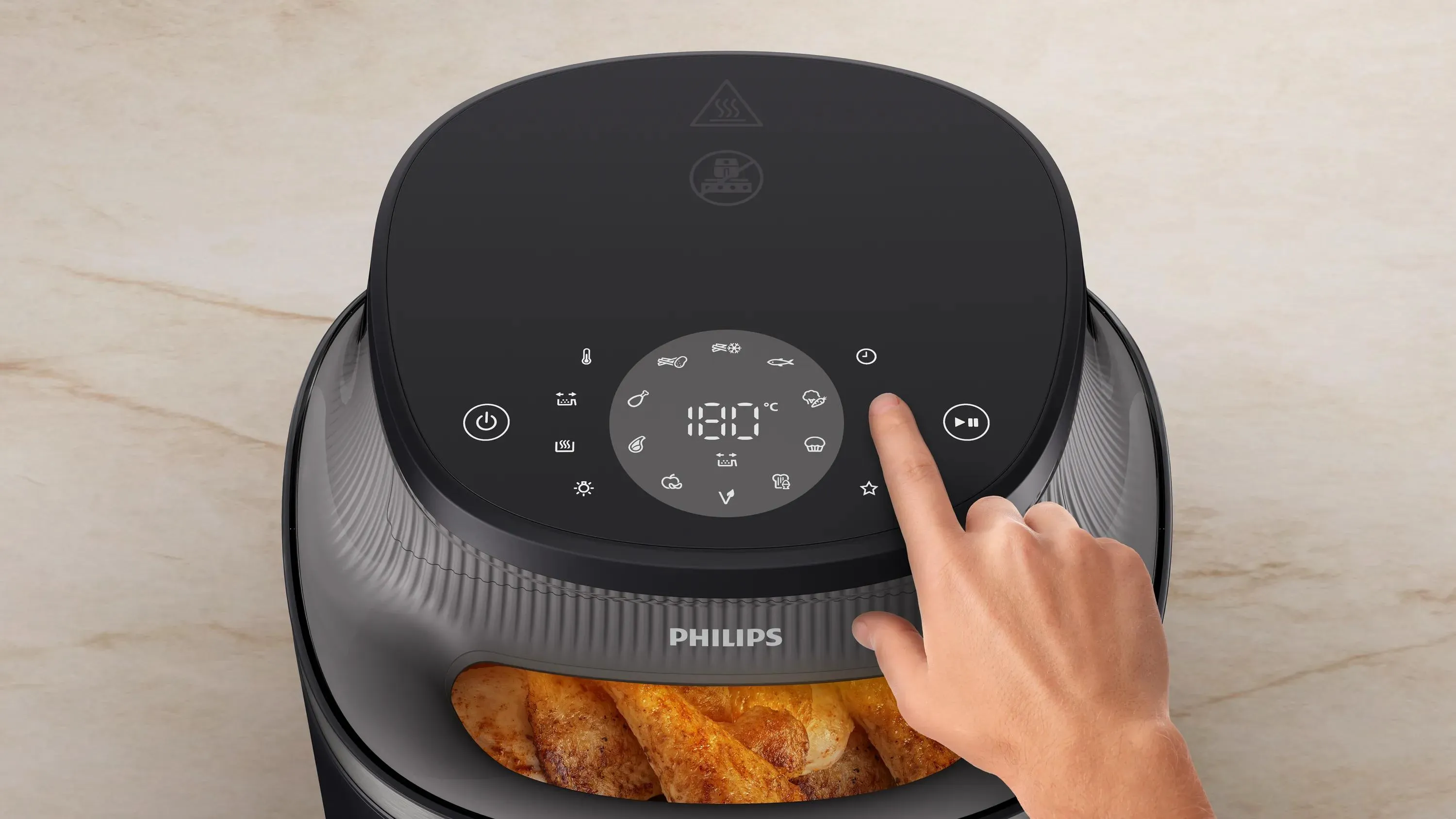 Philips 3000 Series Airfryer NA331/00, 6.2L, 1 kg, 1700W, air fryer, Black