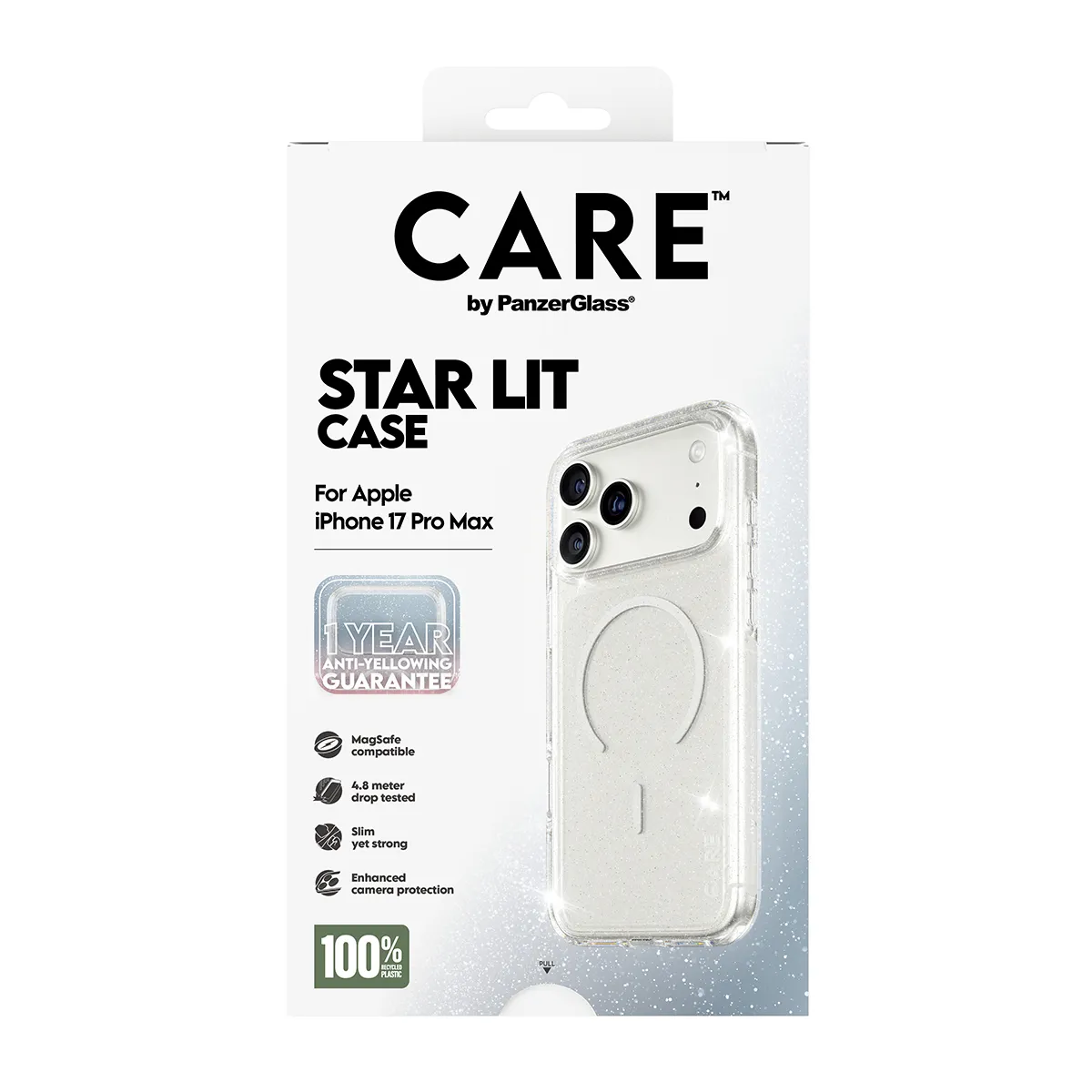 PanzerGlass CARE Flagship Urban Explorer Star Lit MagSafe Case for iPhone 17 Pro Max, White