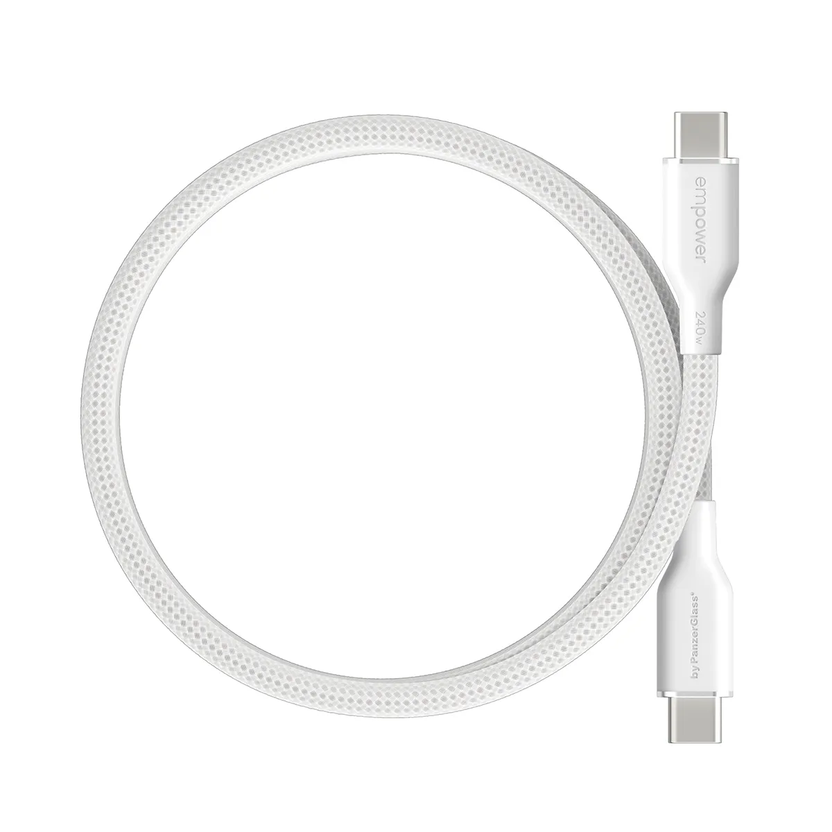PanzerGlass empower Magnetic USB-C cable, 240W, 1.5 m, Silver White