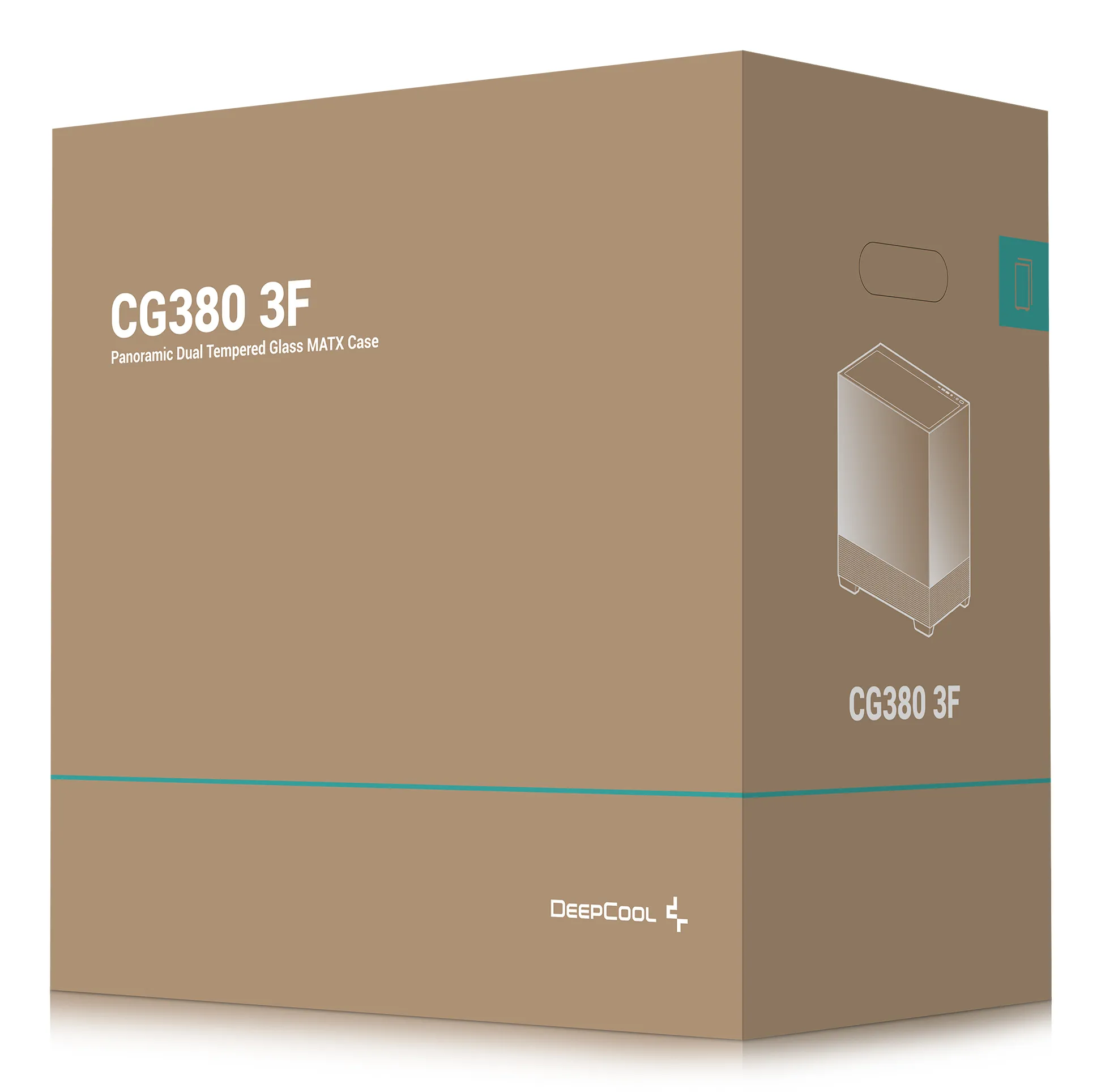 DeepCool CG380 3F-miditornikotelo ikkunalla, RGB-valaistuksella, musta