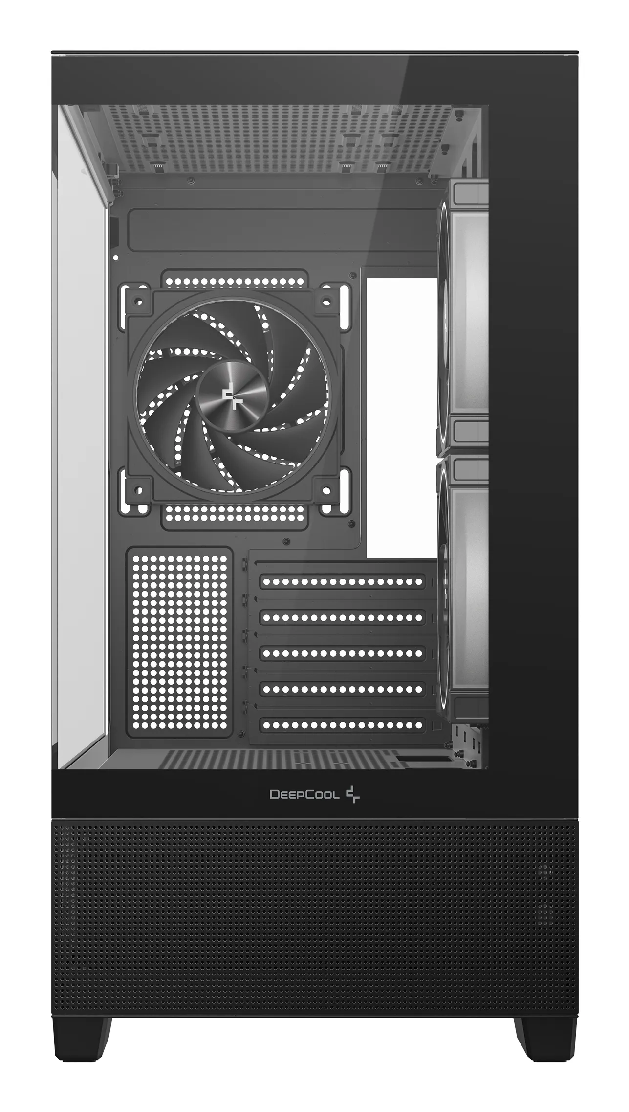 DeepCool CG380 3F Midi-Tower Case with window, with RGB lighting, Black