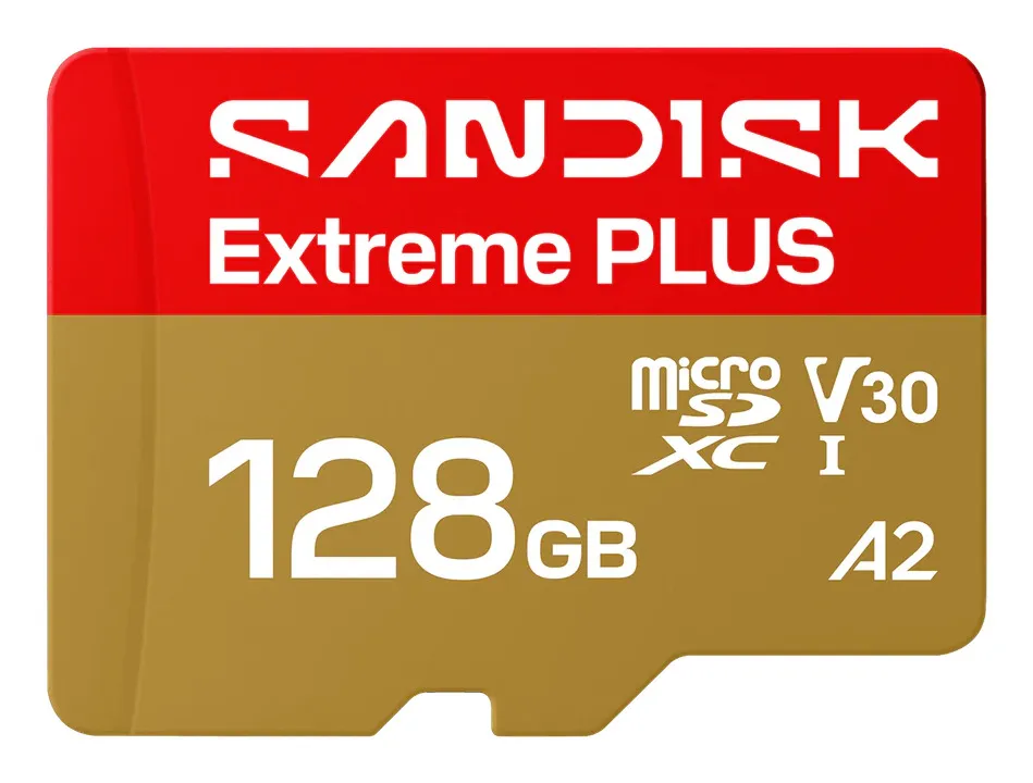 SanDisk Extreme PLUS 128GB MicroSDXC UHS-I U3 V30 A2 card