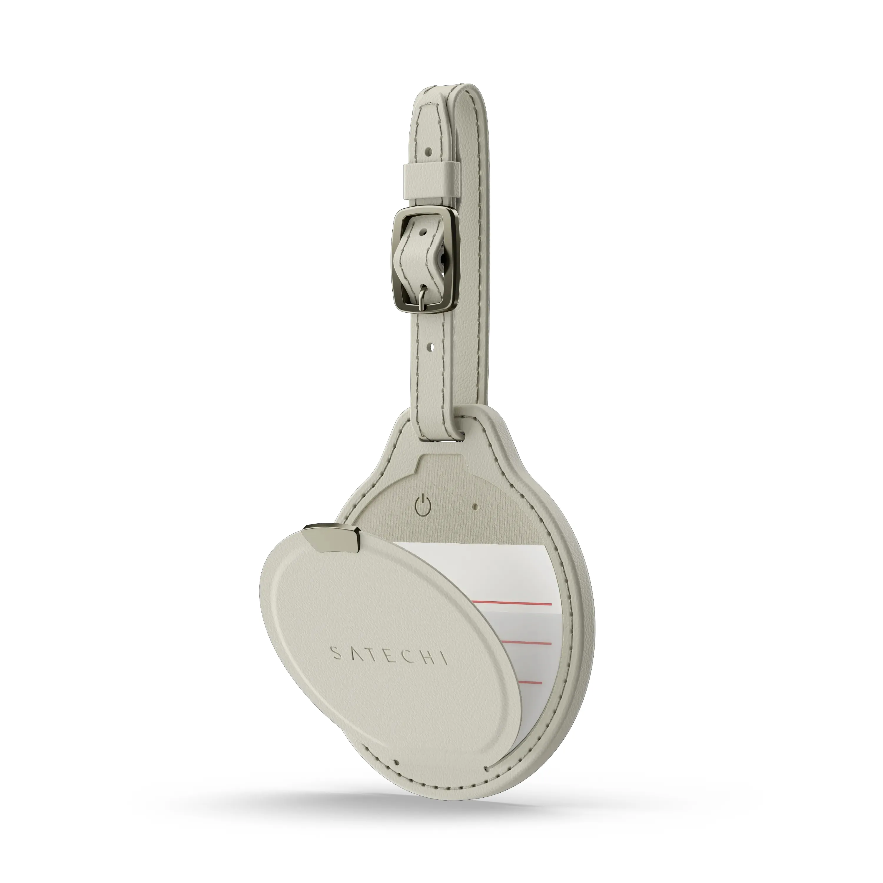 Satechi Find My Bagagetagg i vegansk l&auml;der - tracker, Sand