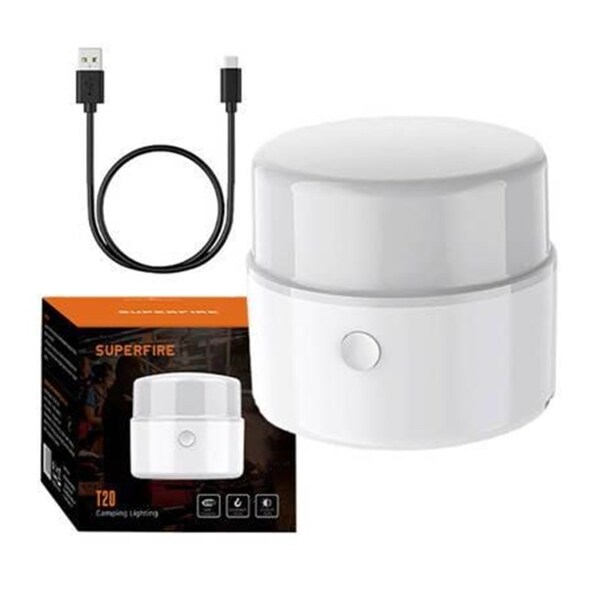 SUPERFIRE T20 Camping LED Lamp, 180 lm, Rechargeable