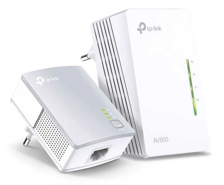 TP-LINK AV600 Powerline Wi-Fi KIT Qualcomm 300Mbps at 2.4GHz 600Mbps Powerline HomePlug AV 2 10/100Mbps Ports Wi-Fi Clone Twin Pack