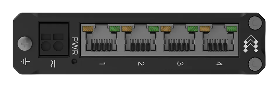 Teltonika TSW304 - Industrial Unmanaged 4-port Gigabit Ethernet Switch, Black