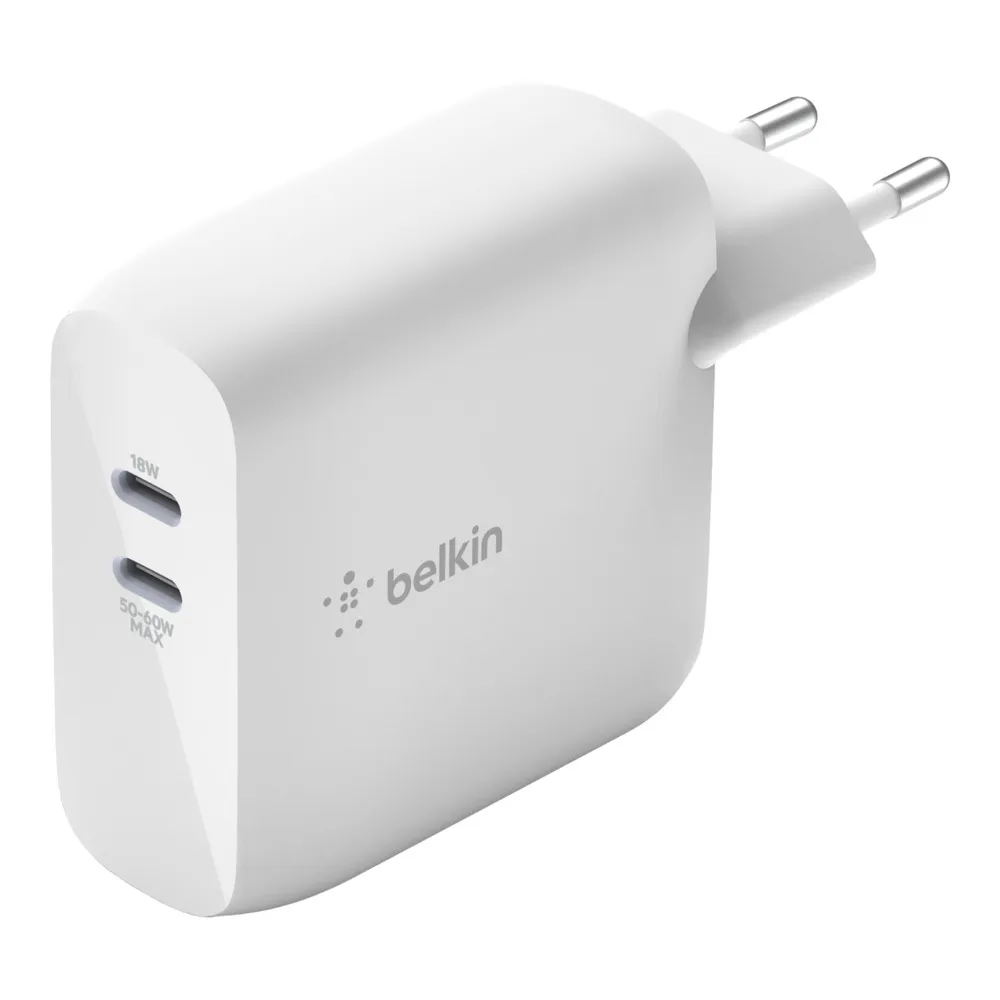 63W USB-C Charger GaN 45C/18C White