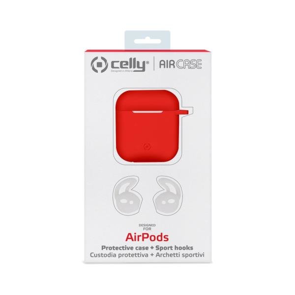 Celly AirPods Case -suojakotelo, Punainen