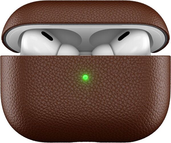 PodSkinz Artisan Series Leather Case for Airpods Pro Gen 2 Natural Brown