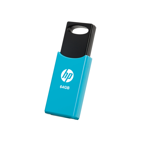 HP v212w USB 2.0 64GB memory stick, Black/Blue