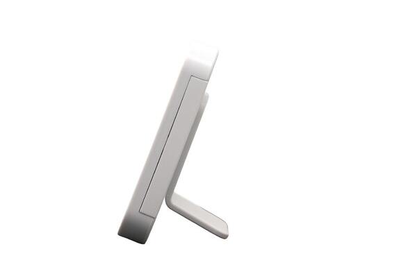 Shelly BLU HT Display ZB - sensor with display that shows temperature, humidity, light levels, and time, White