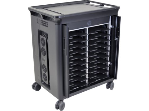 HP 20 Managed Charging Cart V2 - K&auml;rry charge and management tuotteelle 20 sylimikroa (avonainen arkkitehtuuri) - lukittava - HP musta -n&auml;yt&ouml;n koko: 10.1"-15.6"