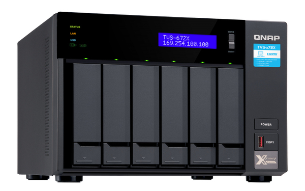 QNAP TVS-672X-i3-8G 6-Bay NAS
