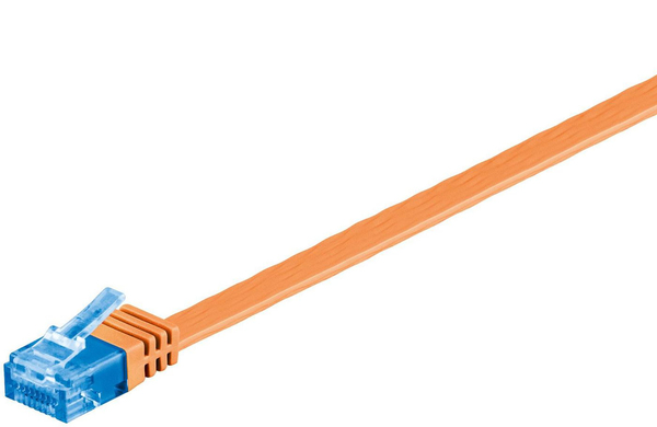 MicroConnect Cat6a U/UTP -verkkokaapeli, 0,5 m, Flat, Oranssi
