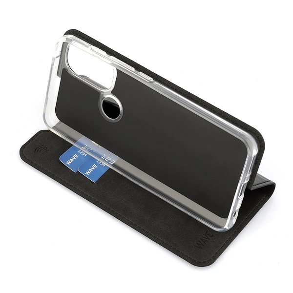 Wave Book Case, Motorola Moto G71 - flipfodral, Svart