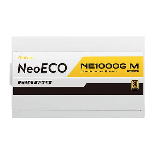 Antec NE1000G M White EC ATX3.0 -virtal&auml;hde, 80 Plus Gold