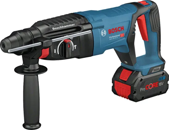 Bosch Cordless Rotary Hammer GBH 18 V-26 D Professional solo, 18 Volt&nbsp;(blue / black, suitcase, without battery and charger)