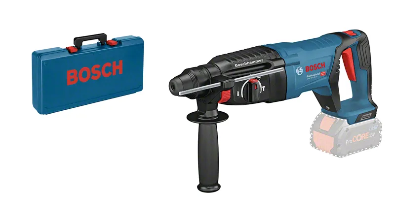 Bosch Cordless Rotary Hammer GBH 18 V-26 D Professional solo, 18 Volt&nbsp;(blue / black, suitcase, without battery and charger)