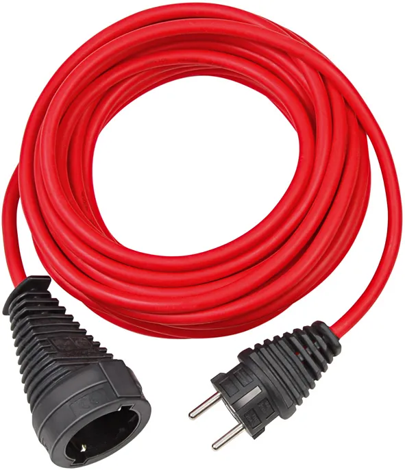 Brennenstuhl grounded extension cable, IP20, 10m, Red