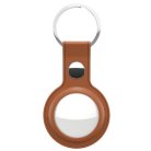KeyBudz Leather Keyring, AirTag - keychain, Tan (2pcs)
