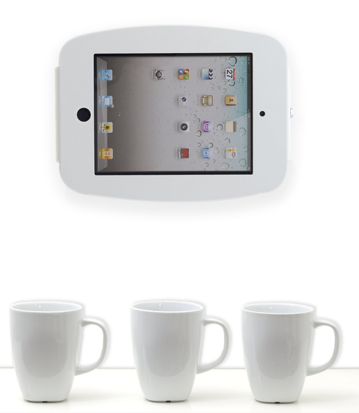 Compulocks iPad Secure Space Enclosure Wall Mount White - Asennuspakkaus (varash&auml;lyttimen kotelo) tuotteelle tabletti - alumiini - valkoinen - sein&auml;lle asennett