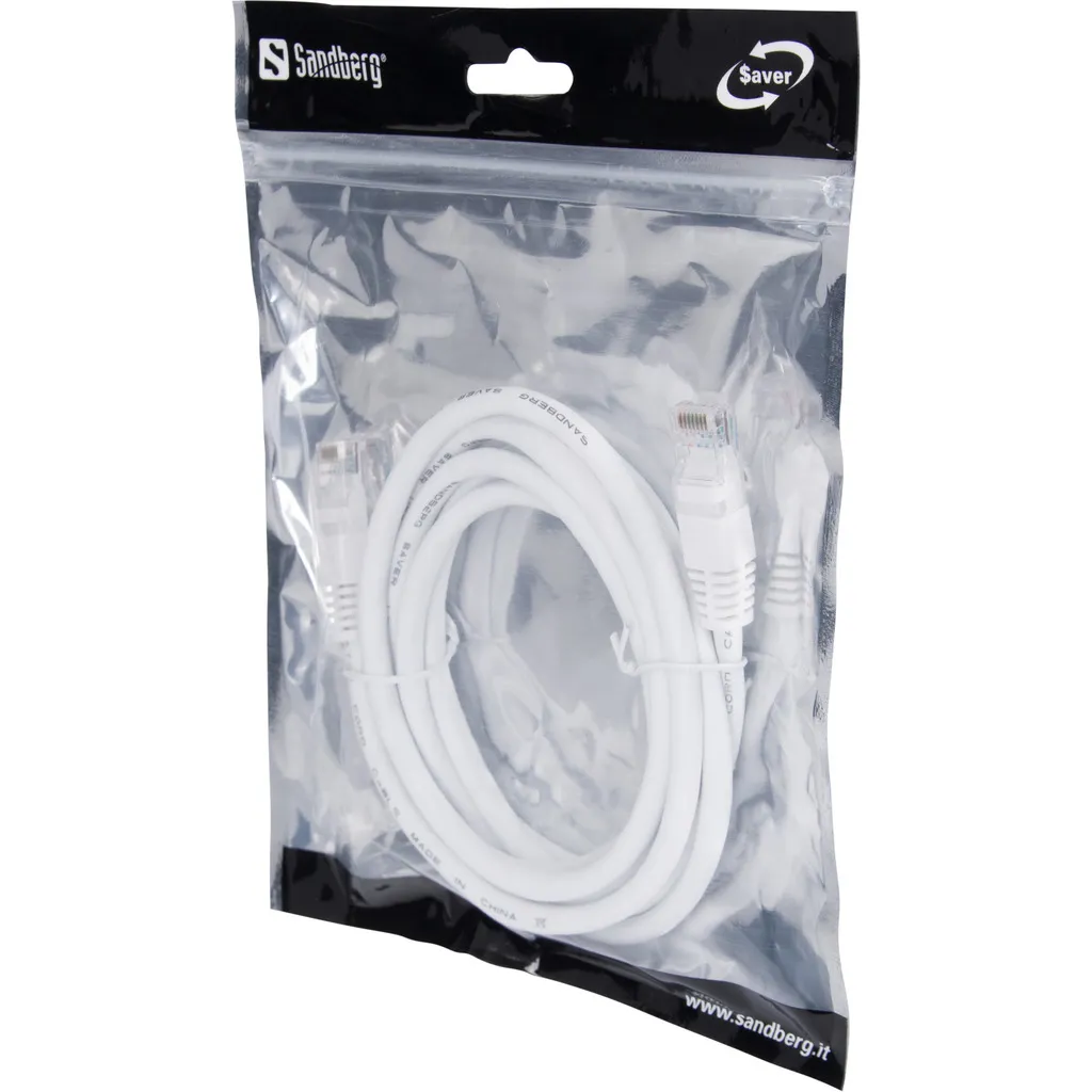 SANDBERG Saver Cat6 Cable 200cm 78.7i RJ45 UTP Patch Networkcable 1000 Mbit/sek