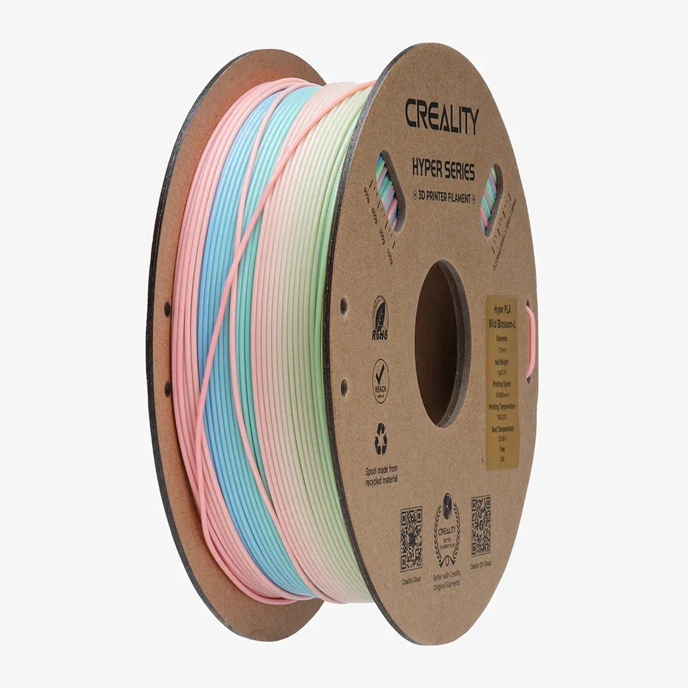 Creality Hyper Rainbow PLA 1.75 mm, 1 kg 3D-skrivarfilament, Wild Blossom Long Gradient