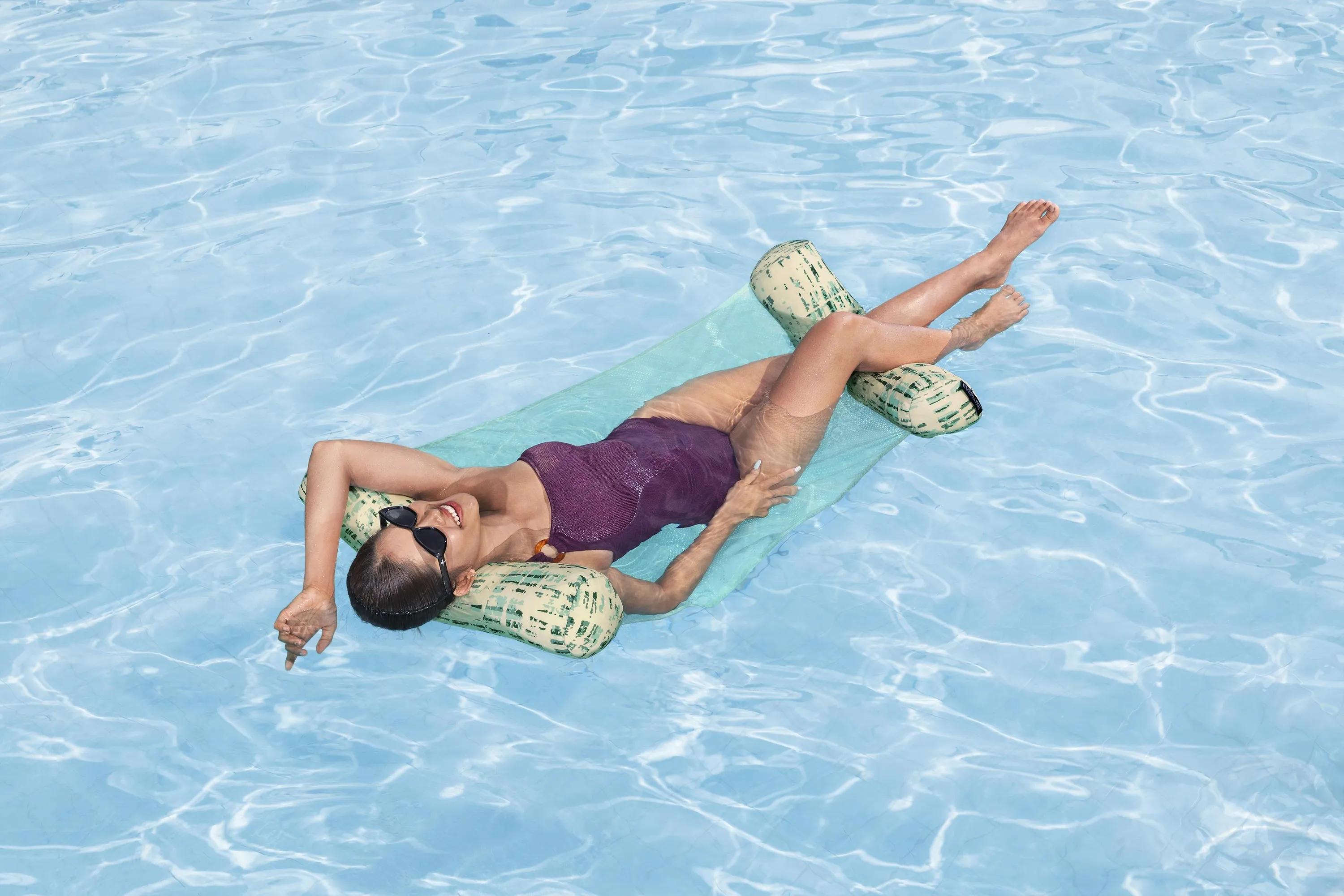 BESTWAY 43909 Kelluva riippumatto Everluxe 1,220 &times; 650 mm moniv&auml;rinen PVC