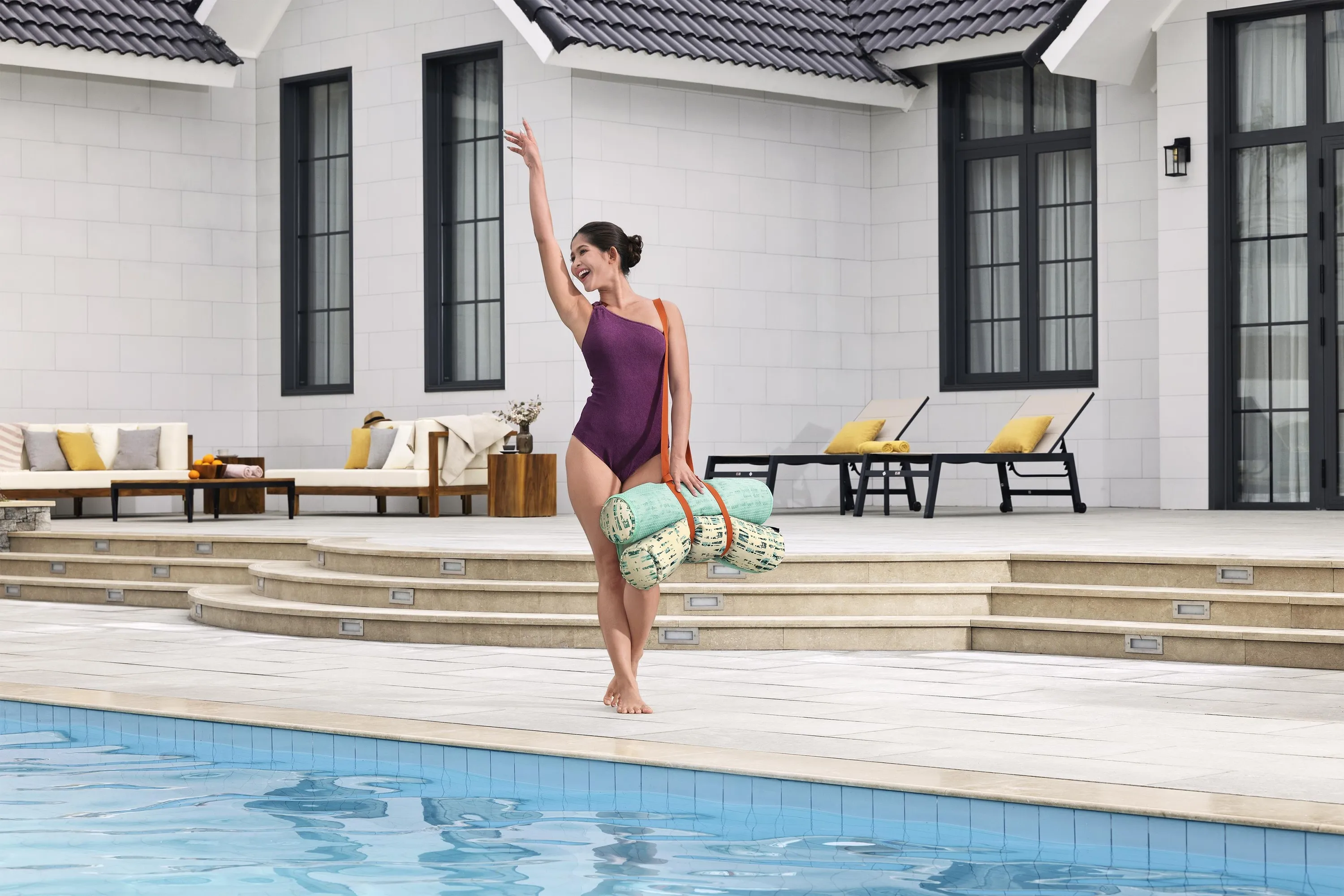 BESTWAY 43909 Kelluva riippumatto Everluxe 1,220 &times; 650 mm moniv&auml;rinen PVC