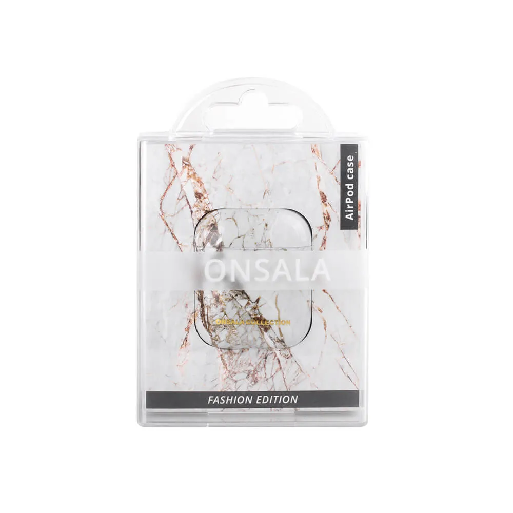 ONSALA COLLECTION Airpods -case, white marble