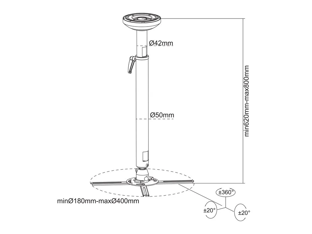 M Projector Mount HD 620-800mm
