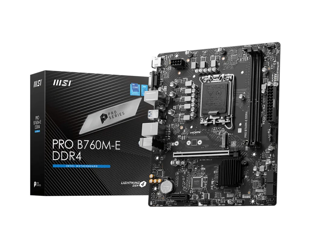 MSI PRO B760M-E DDR4 LGA1700 mATX - moderkort