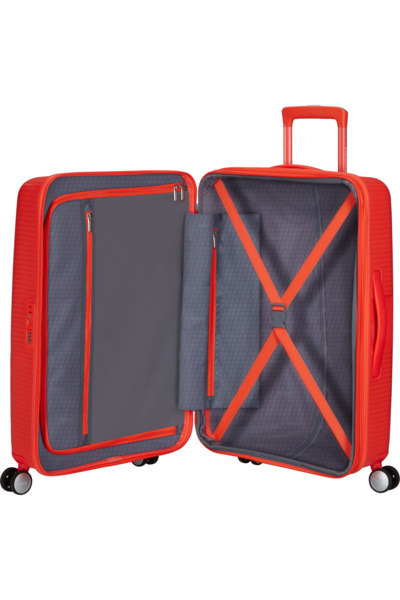 American Tourister Soundbox 67 cm Medium Expandable Polypropylene Luggage, Neon Orange