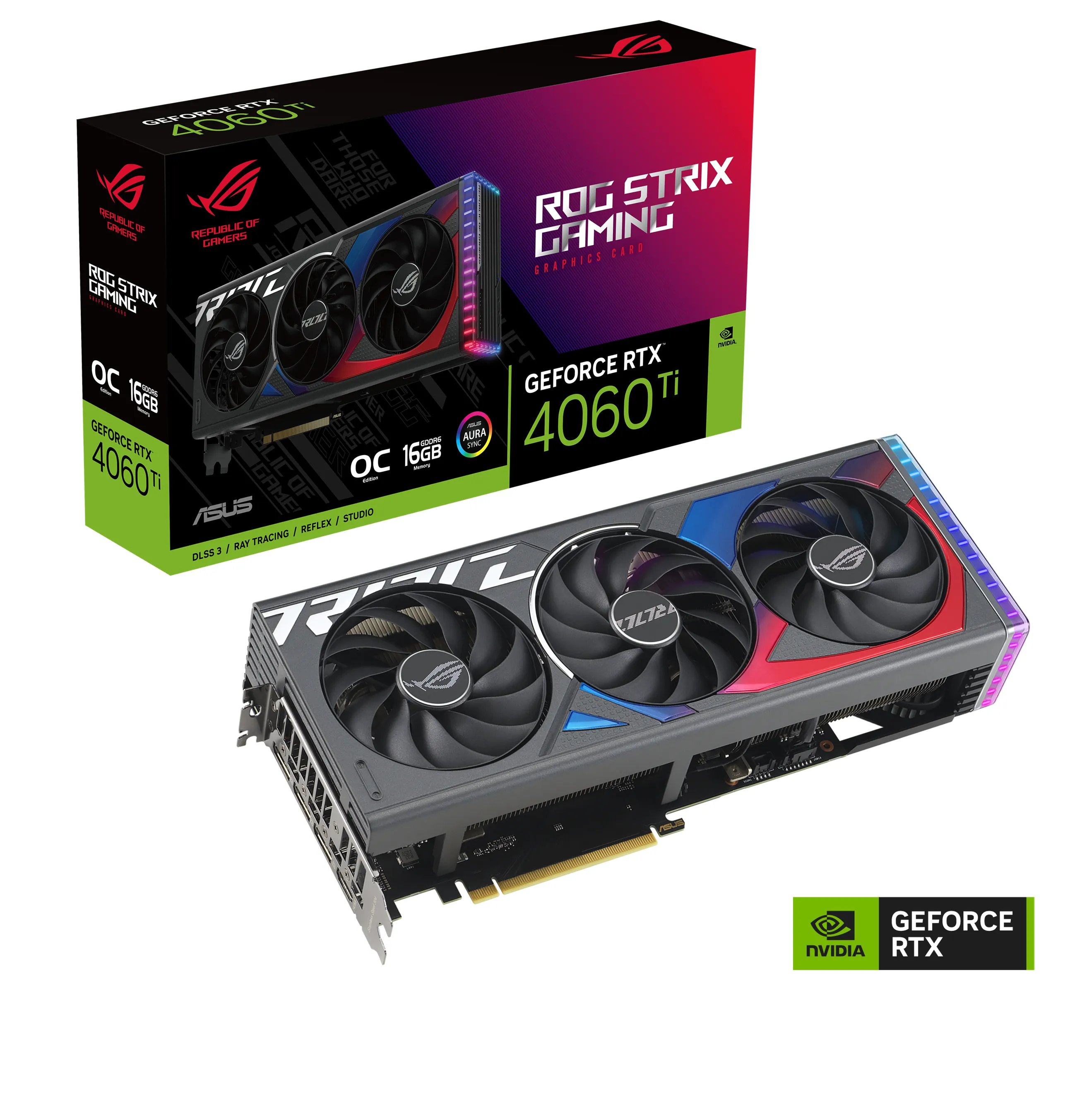 Asus GeForce RTX 4060 TI 16GB ROG STRIX OC - graphics card