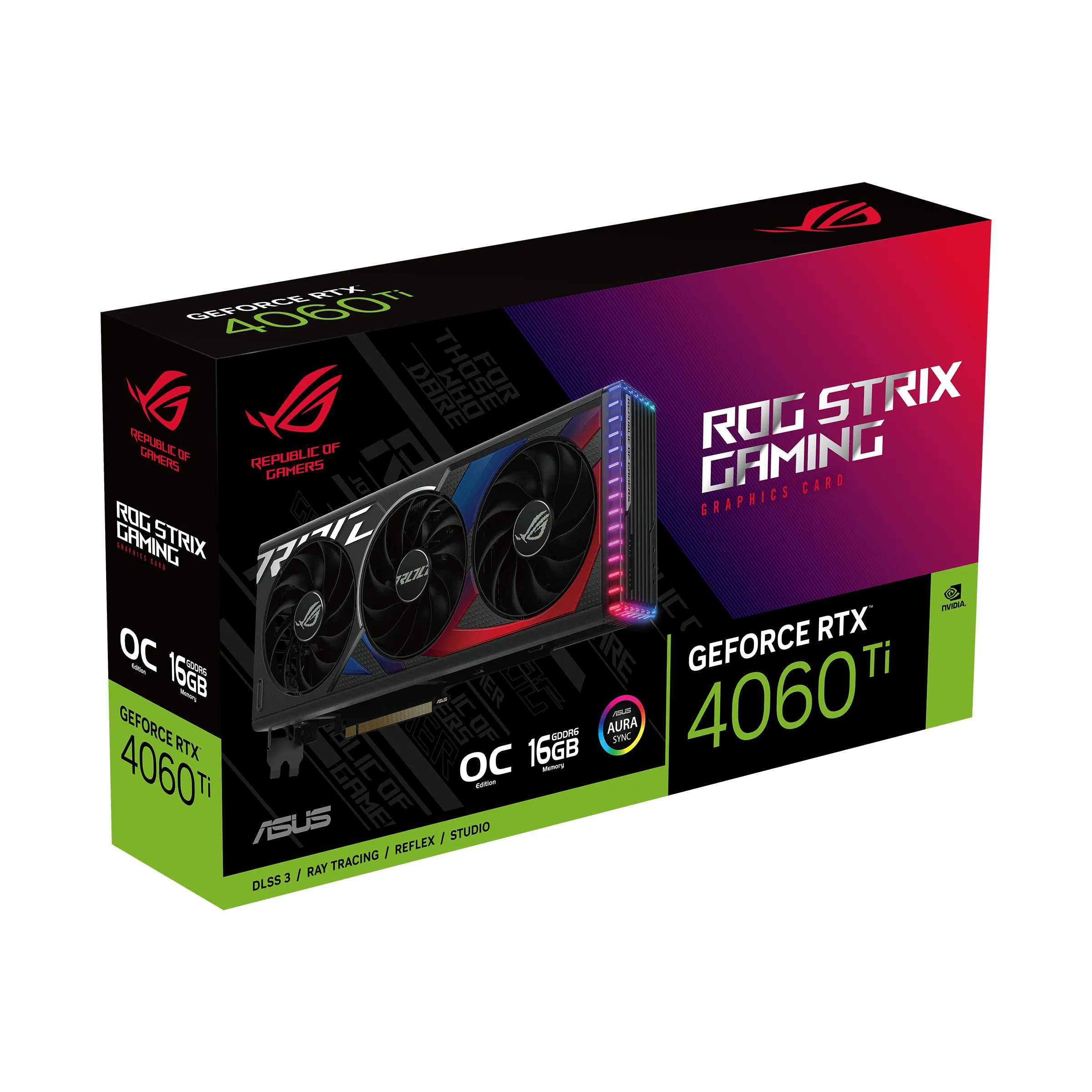 Asus GeForce RTX 4060 TI 16GB ROG STRIX OC -näytönohjain