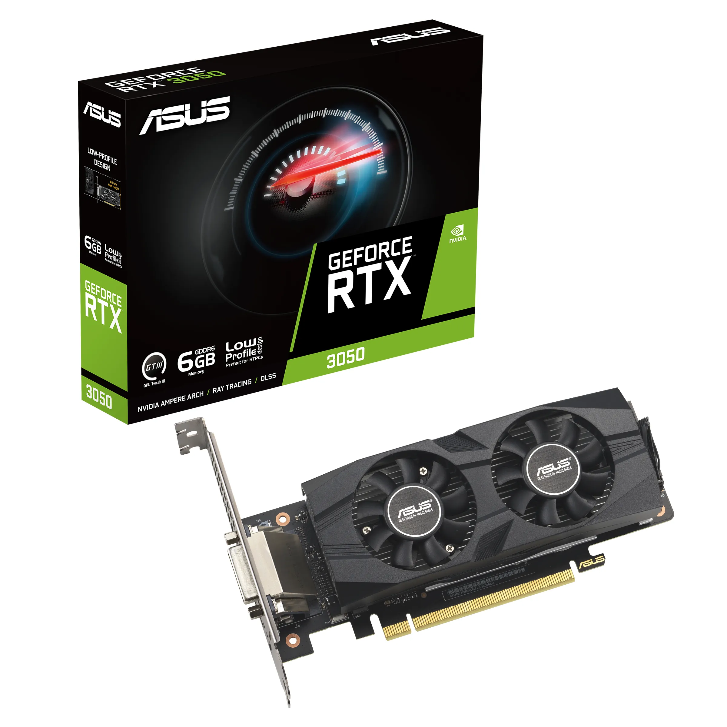 Asus GeForce RTX 3050 Low Profile Bracket 6 Gt -n&auml;yt&ouml;nohjain
