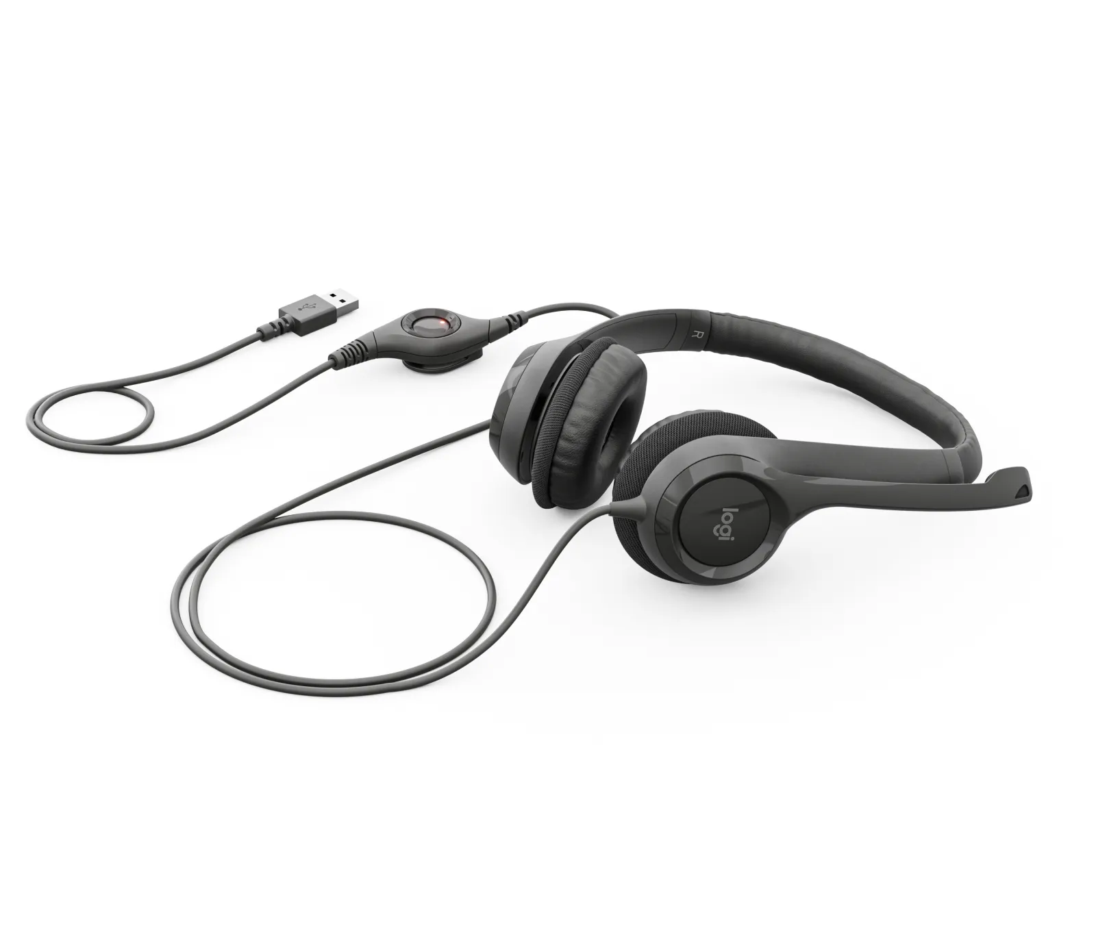 Logitech H390 USB - headset, black