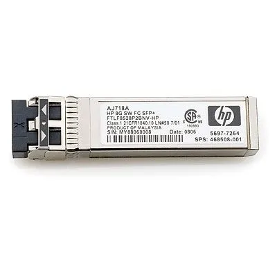 HPE - SFP (mini-GBIC) l&auml;hetin-vastaanotin-moduuli - 8Gt kuitukanava (SW) malleihin HPE 8Gb, SN6000, StorageWorks 8/20q, 8Gb, MPX200, SN6000