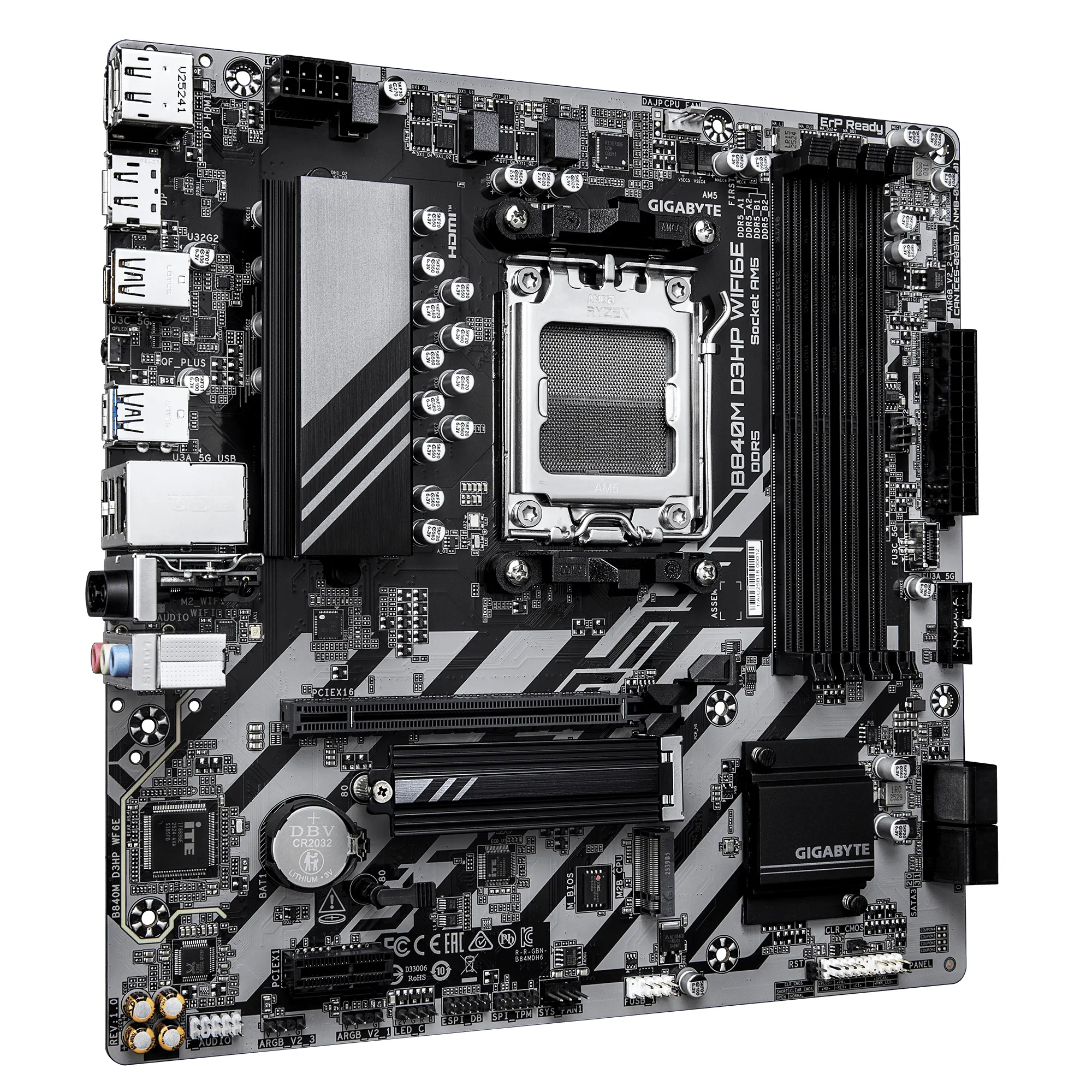 Gigabyte B840M D3HP WF6E WiFi 6E AM5 mATX Motherboard