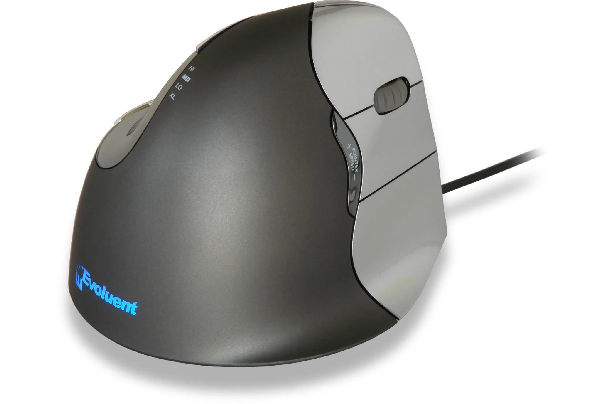 Evoluent VerticalMouse 4 Wired Ergonomic Mouse, Black