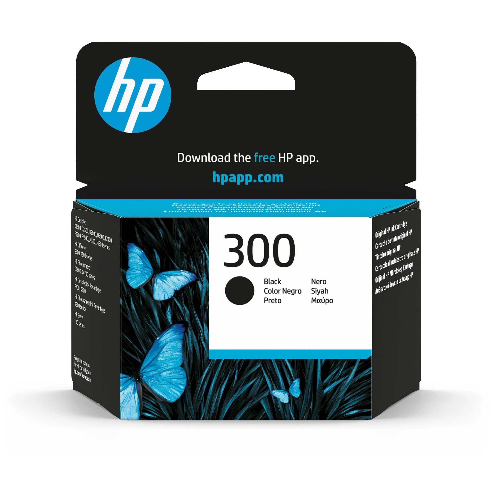 HP 300 -mustekasetti, musta