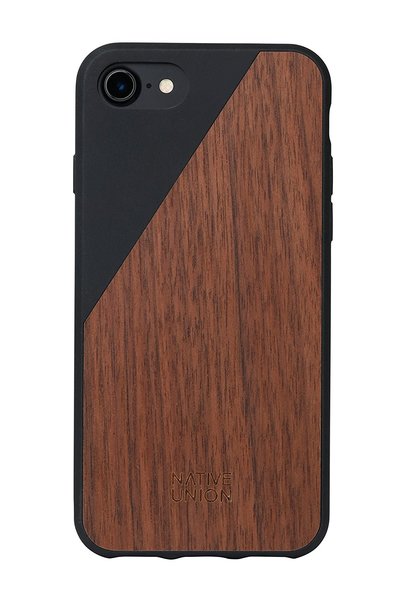 Native Union CLIC Wooden iPhone 7 - suojakotelo, musta