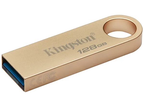 Kingston DataTraveler SE9 G3, 128 GB USB 3.2 Gen 1x2 - minne, Guld