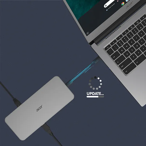 Acer USB Type-C ChromeOS Dock II - Certified by Works With Chromebook - with EU Power Cord