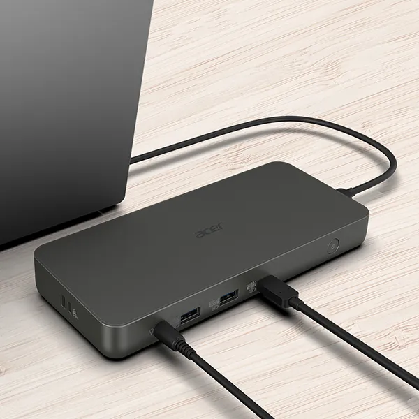 Acer USB Type-C ChromeOS Dock II - Certified by Works With Chromebook - with EU Power Cord