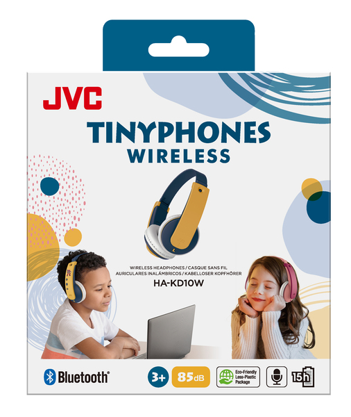 JVC KD10W Kids - wireless headphones, yellow