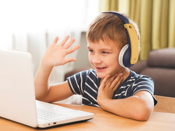 JVC KD10W Kids - wireless headphones, yellow