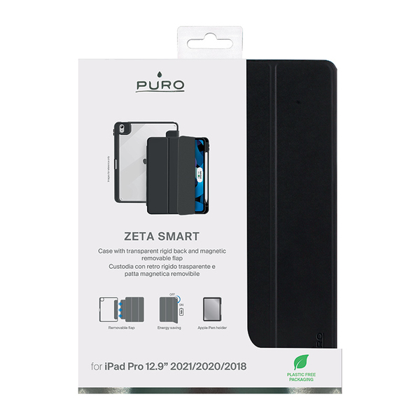 Puro Zeta Smart Case for iPad Pro 12.9&quot; 5/4th gen, black
